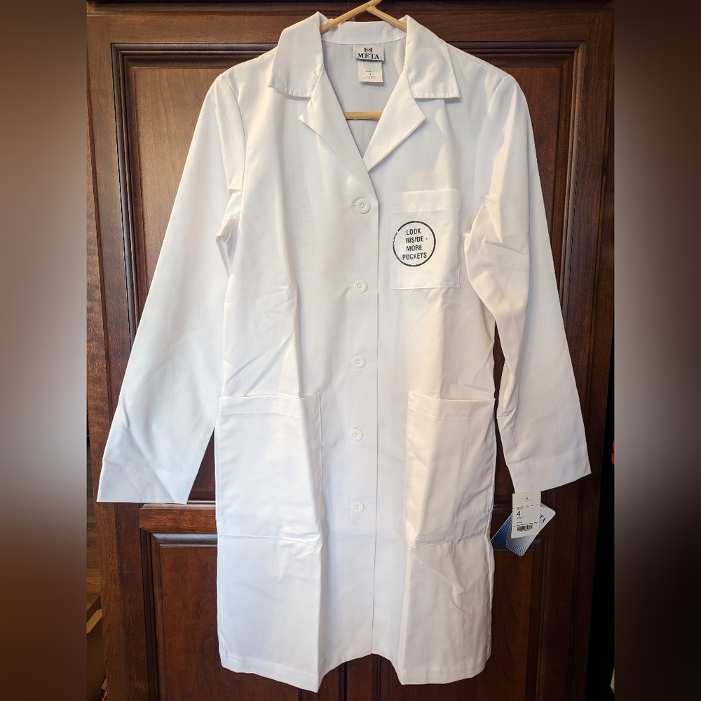 White Swan Meta 161 Women's Princess Back 37" Lab Coat